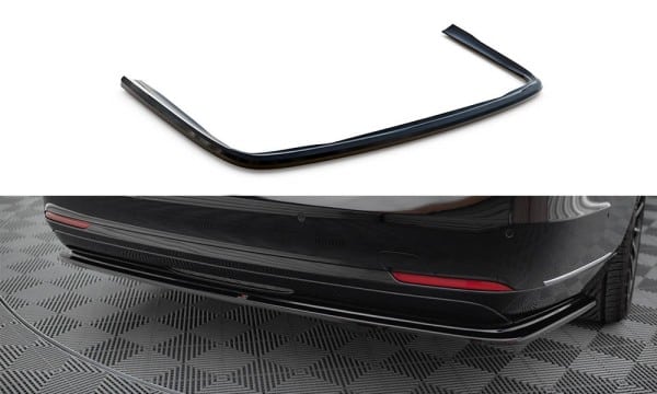 MAXTON DESIGN - Spoiler pod zadný nárazník V.2 MERCEDES-BENZ S W222 ,Čierny lesk