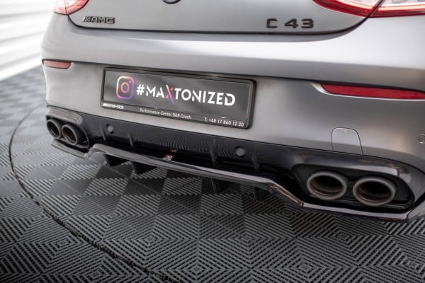 MAXTON DESIGN - Spoiler pod zadný nárazník MERCEDES-AMG C43 COUPE C205 FACELIFT, Čierny lesk (Kópia) – Obrázok 4