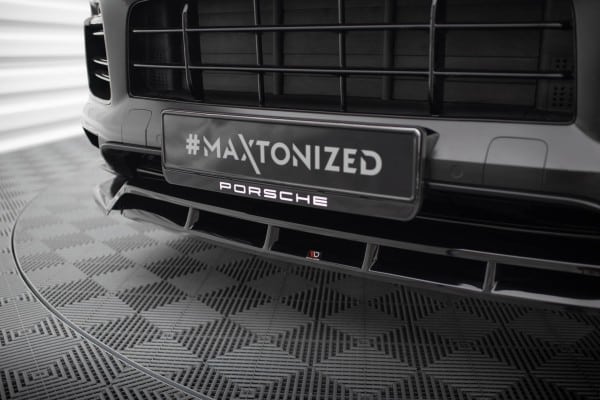 MAXTON DESIGN - Spoiler pod predný nárazník PORSCHE CAYENNE SPORT DESIGN MK3 ,Čierny lesk – Obrázok 2