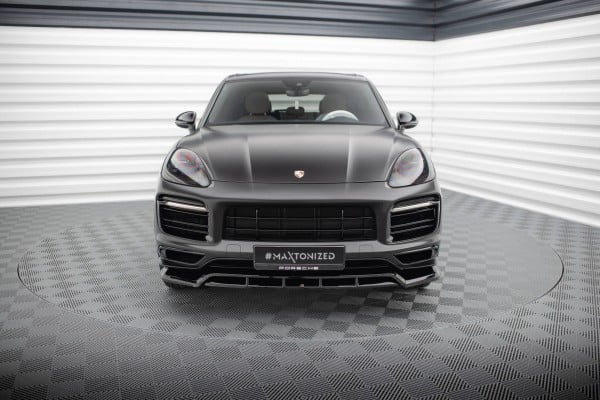 MAXTON DESIGN - Spoiler pod predný nárazník PORSCHE CAYENNE SPORT DESIGN MK3 ,Čierny lesk – Obrázok 4