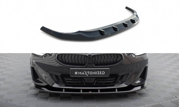 MAXTON DESIGN - Spoiler pod predný nárazník V.1 vhodné pre BMW 2 COUPE G42,Čierny lesk