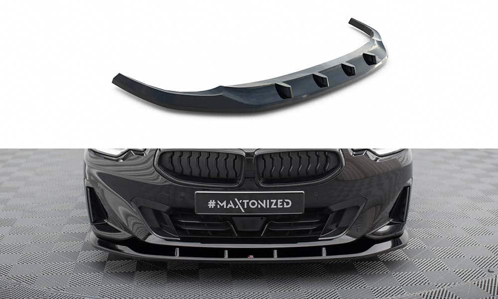 MAXTON DESIGN - Spoiler pod predný nárazník V.1 vhodné pre BMW 2 COUPE G42,Čierny lesk