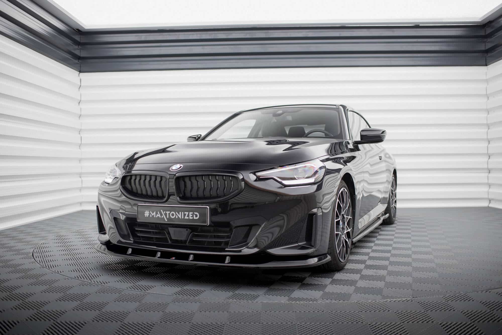 MAXTON DESIGN - Spoiler pod predný nárazník V.1 vhodné pre BMW 2 COUPE G42,Čierny lesk – Obrázok 3
