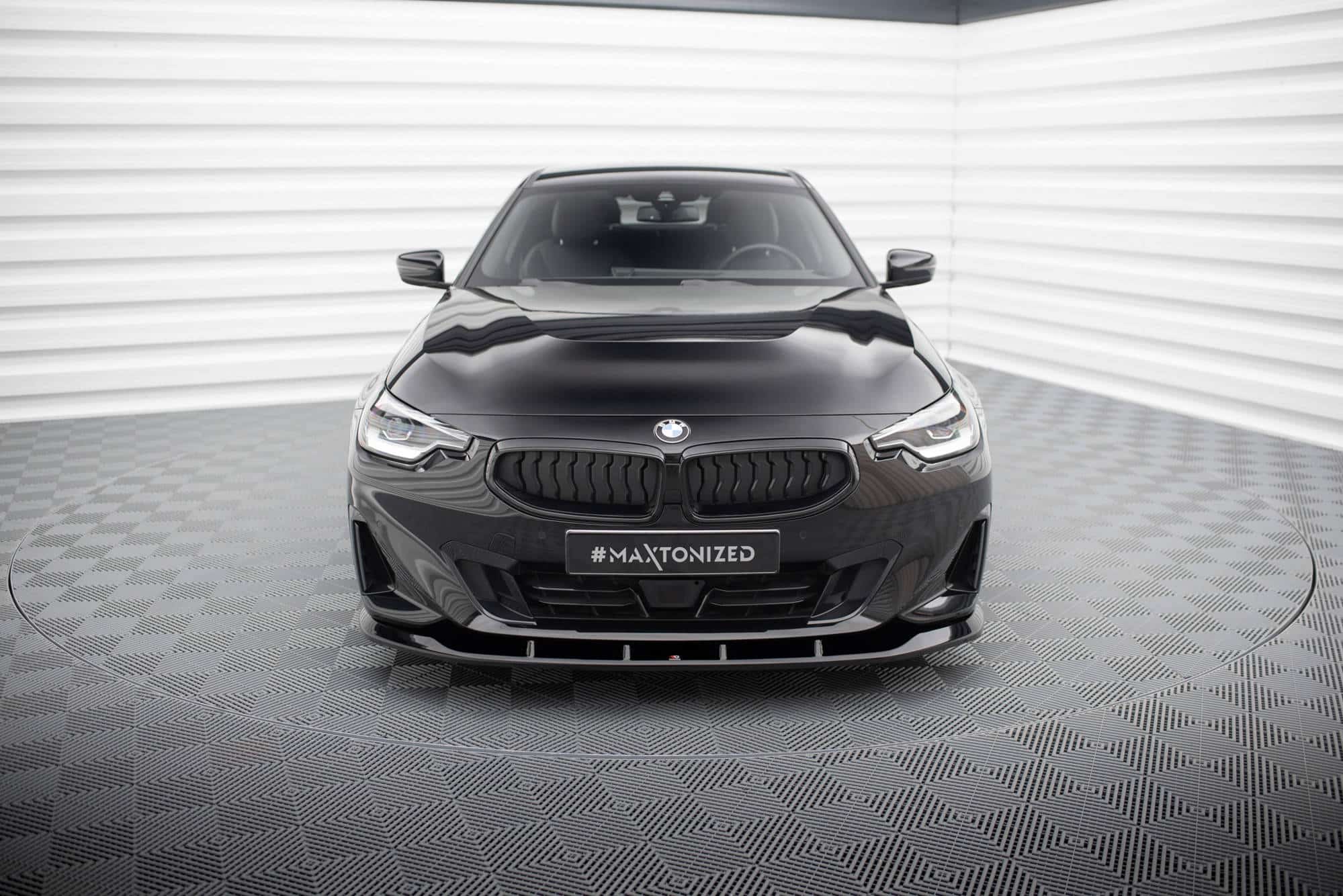 MAXTON DESIGN - Spoiler pod predný nárazník V.1 vhodné pre BMW 2 COUPE G42,Čierny lesk – Obrázok 4