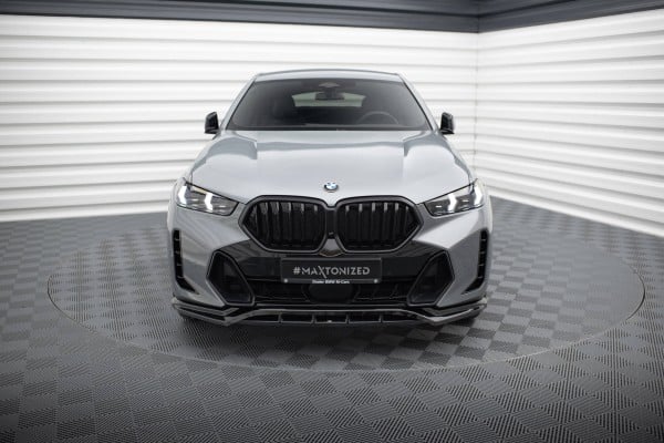 MAXTON DESIGN - Spoiler pod predný nárazník BV.1 vhodné pre BMW X6 M-PACK G06 FACELIFT, Čierny lesk – Obrázok 2
