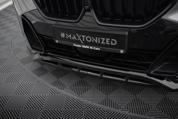 MAXTON DESIGN - Spoiler pod predný nárazník BV.1 vhodné pre BMW X6 M-PACK G06 FACELIFT, Čierny lesk – Obrázok 4