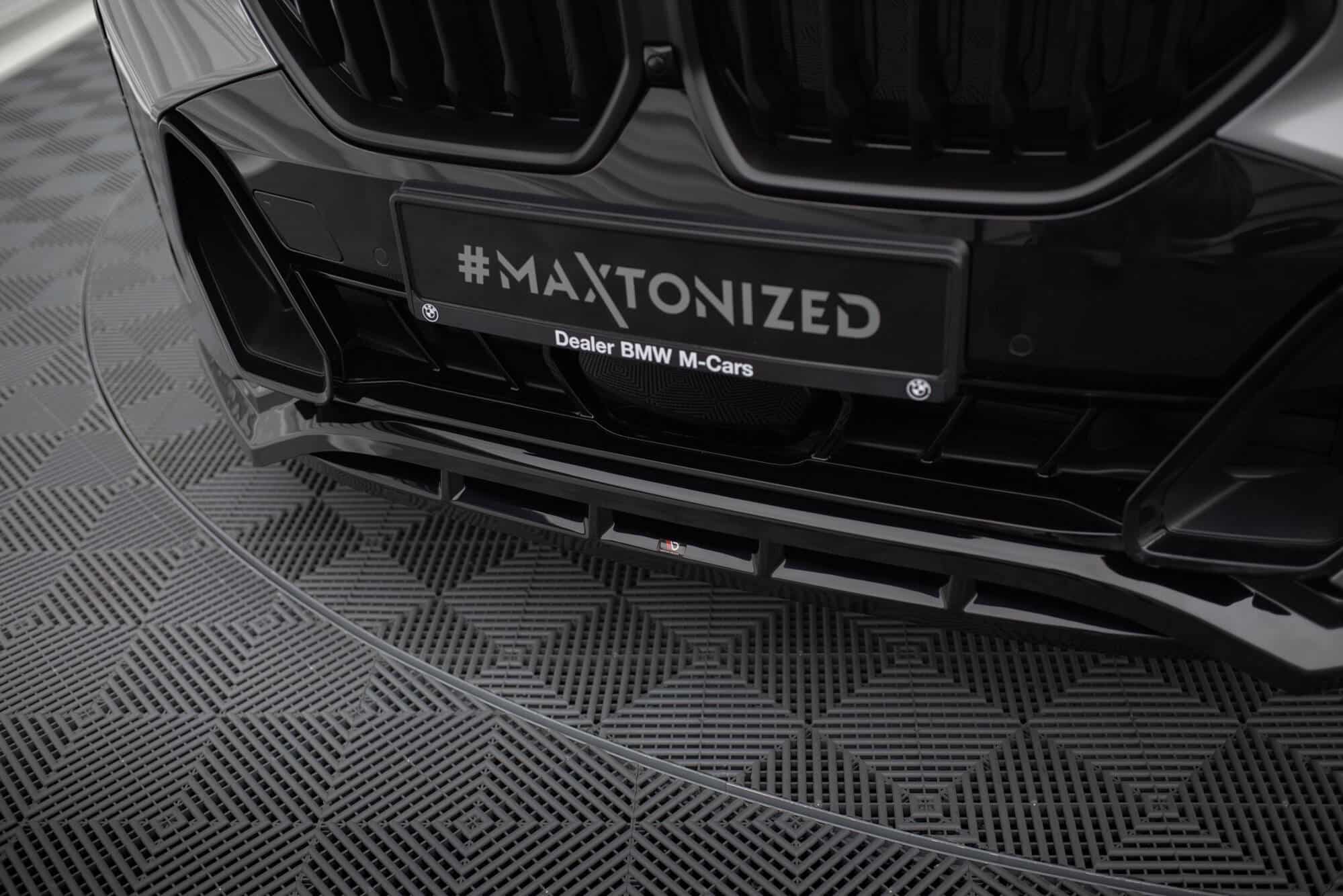MAXTON DESIGN - Spoiler pod predný nárazník BV.1 vhodné pre BMW X6 M-PACK G06 FACELIFT, Čierny lesk – Obrázok 4