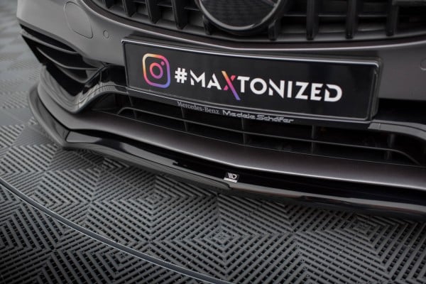 MAXTON DESIGN - Spoiler pod predný nárazník  V.1 MERCEDES-AMG C63 SEDAN / COMBI W205 FACELIFT, Čierny lesk – Obrázok 3