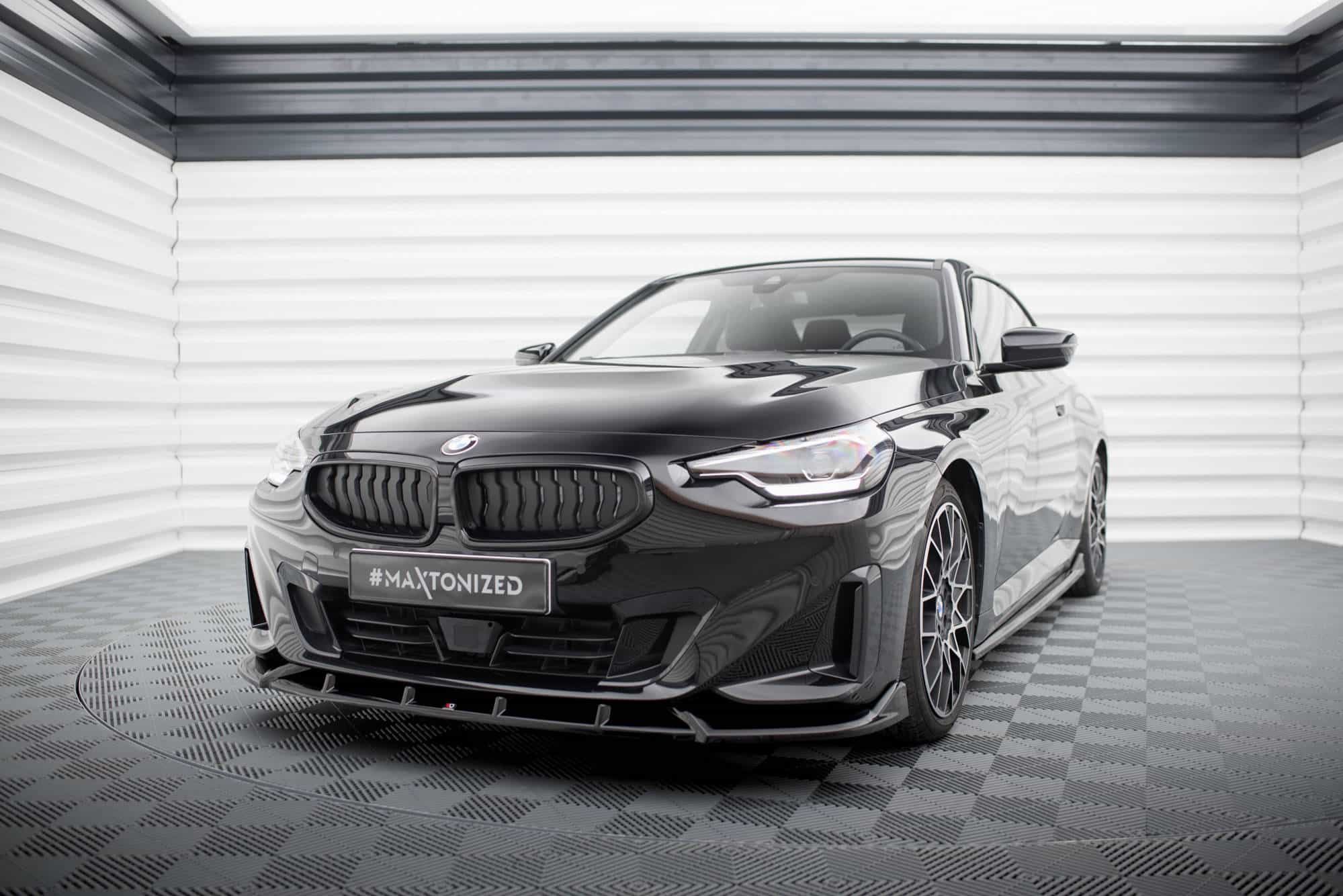 MAXTON DESIGN - Spoiler pod predný nárazník V.2 vhodné pre BMW 2 COUPE G42,Čierny lesk – Obrázok 2