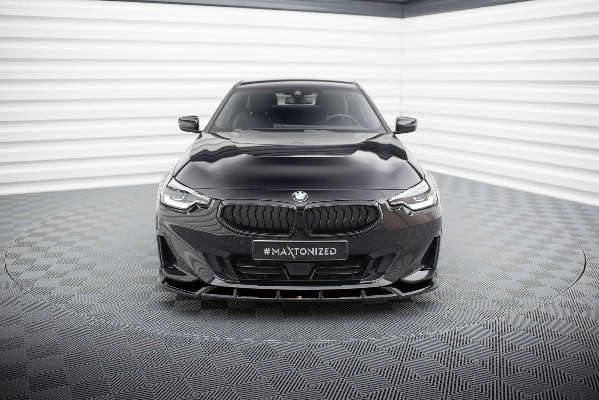 MAXTON DESIGN - Spoiler pod predný nárazník V.2 vhodné pre BMW 2 COUPE G42,Čierny lesk – Obrázok 3