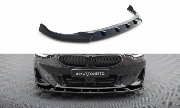 MAXTON DESIGN - Spoiler pod predný nárazník V.2 vhodné pre BMW 2 COUPE G42,Čierny lesk