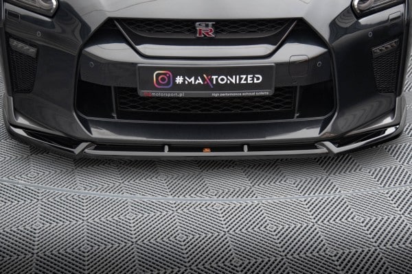 MAXTON DESIGN -Spoiler pod predný nárazník V.2 NISSAN GTR R35 FACELIFT, Čierny lesk – Obrázok 3