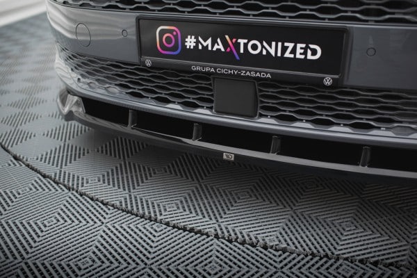 MAXTON DESIGN - Spoiler pod predný nárazník V.2 VOLKSWAGEN MULTIVAN T7,Čierny lesk – Obrázok 2