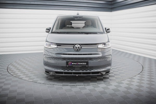 MAXTON DESIGN - Spoiler pod predný nárazník V.2 VOLKSWAGEN MULTIVAN T7,Čierny lesk – Obrázok 4