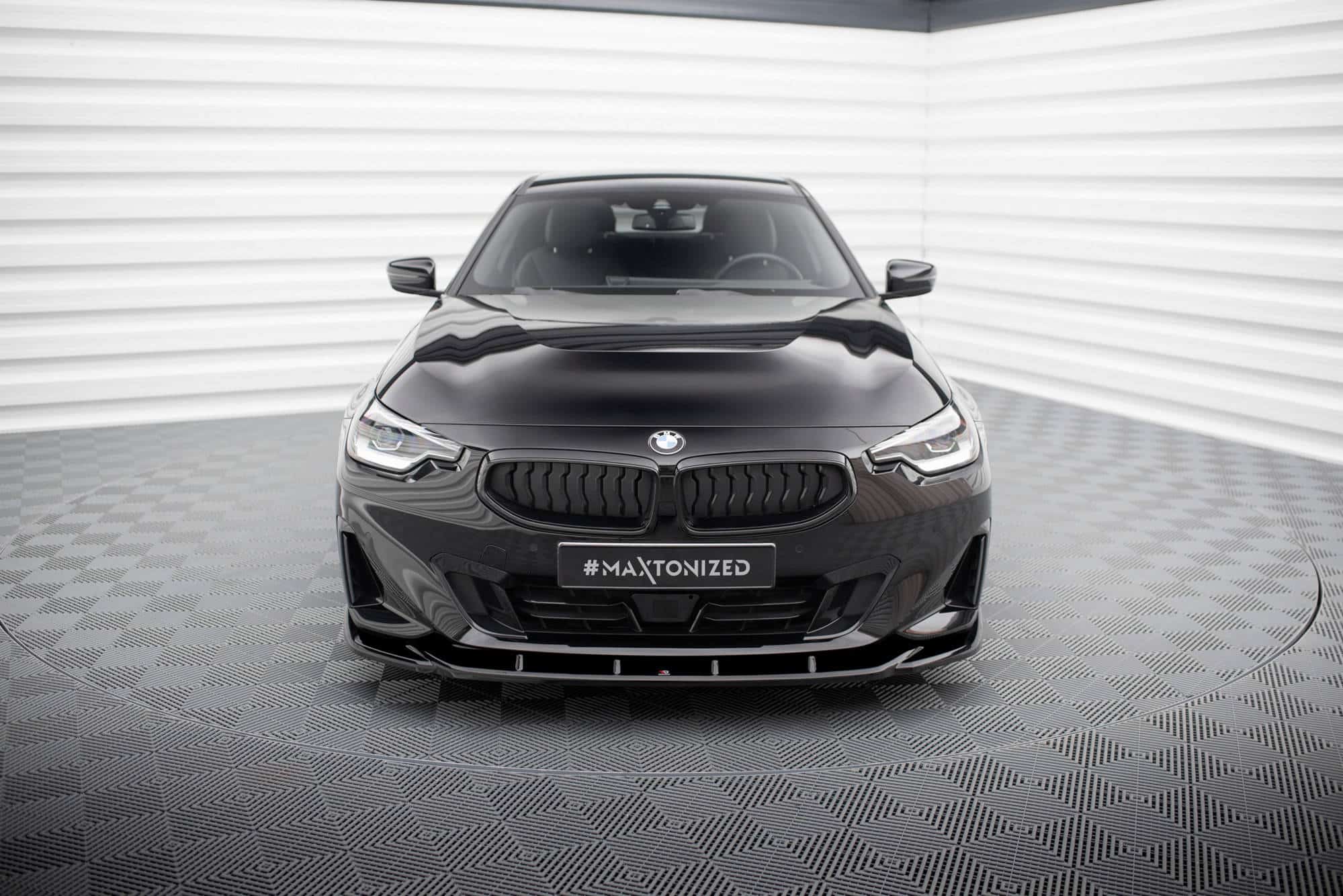 MAXTON DESIGN - Spoiler pod predný nárazník V.3 vhodné pre BMW 2 COUPE G42,Čierny lesk – Obrázok 3