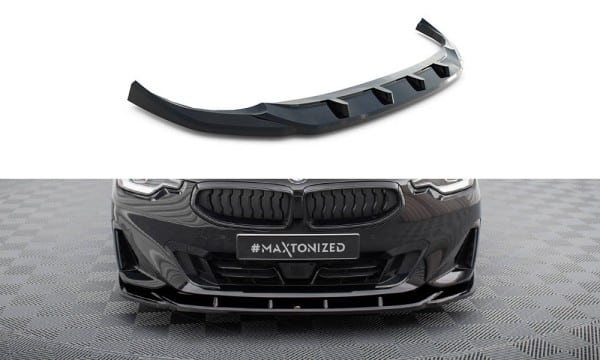 MAXTON DESIGN - Spoiler pod predný nárazník V.3 vhodné pre BMW 2 COUPE G42,Čierny lesk