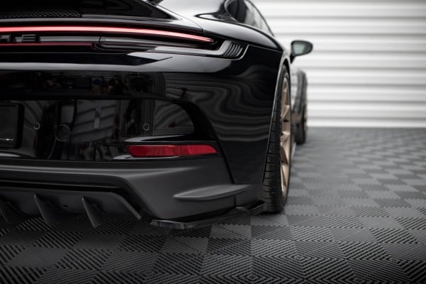 MAXTON DESIGN - Bočné difúzory zadného nárazníka PORSCHE 911 992 GT3 ,Čierny lesk – Obrázok 5