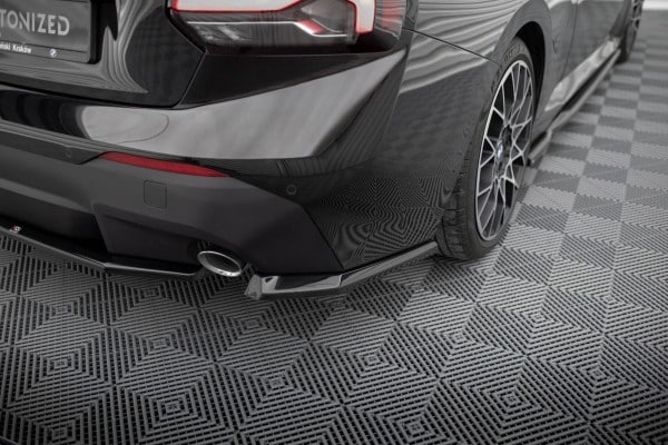 MAXTON DESIGN - Bočné difúzory zadného nárazníka V.1 vhodné pre BMW 2 COUPE G42,Čierny lesk – Obrázok 4