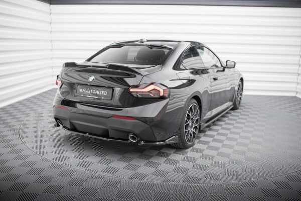 MAXTON DESIGN - Bočné difúzory zadného nárazníka V.2 vhodné pre BMW 2 COUPE G42,Čierny lesk – Obrázok 3