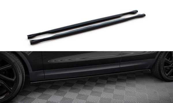 MAXTON DESIGN - Lišty pod bočné prahy LAND ROVER DISCOVERY HSE MK5, Čierny lesk