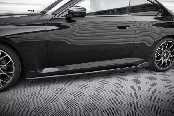 MAXTON DESIGN - Lišty pod bočné prahy V.2 vhodné pre BMW 2 COUPE G42,Čierny lesk – Obrázok 4