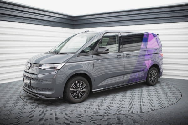 MAXTON DESIGN - Lišty pod bočné prahy VOLKSWAGEN MULTIVAN T7 ,Čierny lesk – Obrázok 2