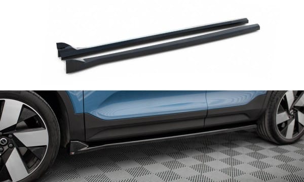 MAXTON DESIGN - Lišty pod bočné prahy VOLVO C40 MK1 ,Čierny lesk