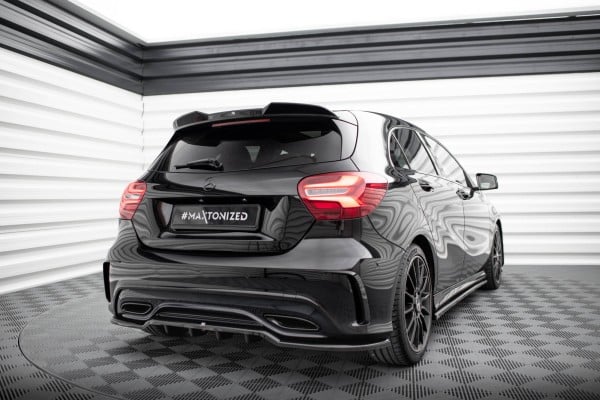 MAXTON DESIGN - Predlženie spoilera 3D MERCEDES-BENZ A AMG-LINE W176 FACELIFT ,Čierny lesk – Obrázok 3