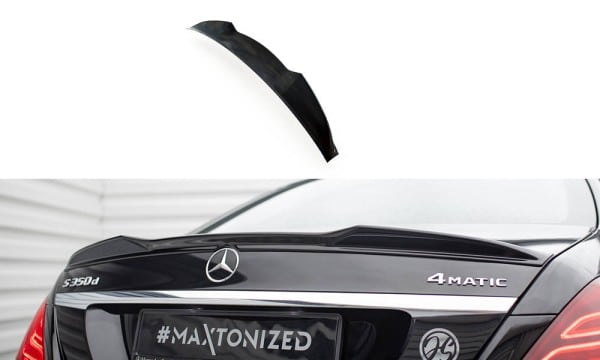 MAXTON DESIGN - Spoiler kufra 3D MERCEDES-BENZ S W222 ,Čierny lesk