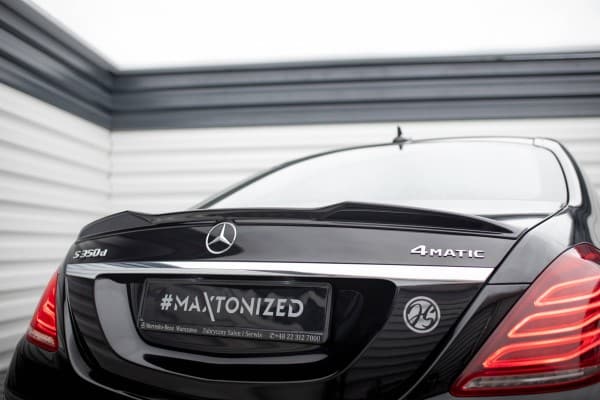 MAXTON DESIGN - Spoiler kufra 3D MERCEDES-BENZ S W222 ,Čierny lesk – Obrázok 5