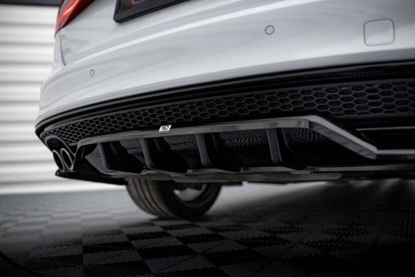 MAXTON DESIGN - Spoiler pod zadný nárazník  AUDI A4 COMPETITION AVANT B8 FACELIFT, Čierny lesk – Obrázok 2