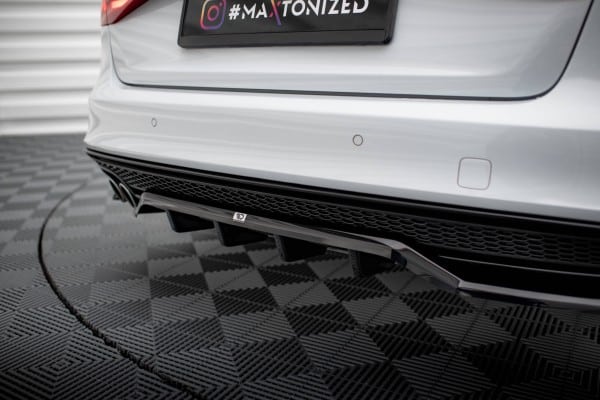 MAXTON DESIGN - Spoiler pod zadný nárazník  AUDI A4 COMPETITION AVANT B8 FACELIFT, Čierny lesk – Obrázok 5