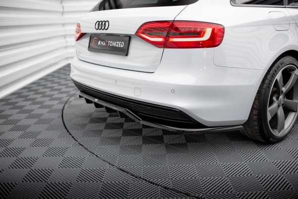 MAXTON DESIGN - Spoiler pod zadný nárazník  AUDI A4 COMPETITION AVANT B8 FACELIFT, Čierny lesk – Obrázok 6