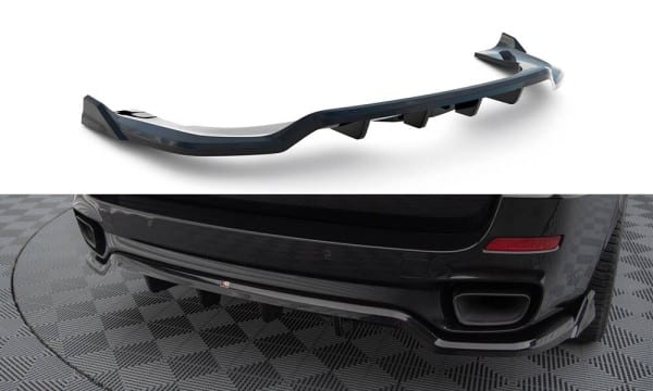 MAXTON DESIGN - Spoiler pod zadný nárazník vhodné pre BMW X5 M-PACK F15, Čierny lesk