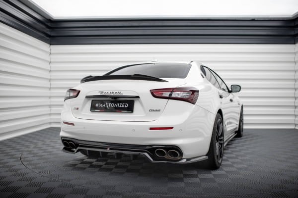 MAXTON DESIGN - Spoiler pod zadný nárazník V.2 MASERATI GHIBLI MK3 FACELIFT, Čierny lesk – Obrázok 2