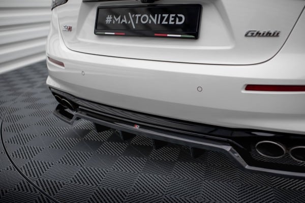 MAXTON DESIGN - Spoiler pod zadný nárazník V.2 MASERATI GHIBLI MK3 FACELIFT, Čierny lesk – Obrázok 3