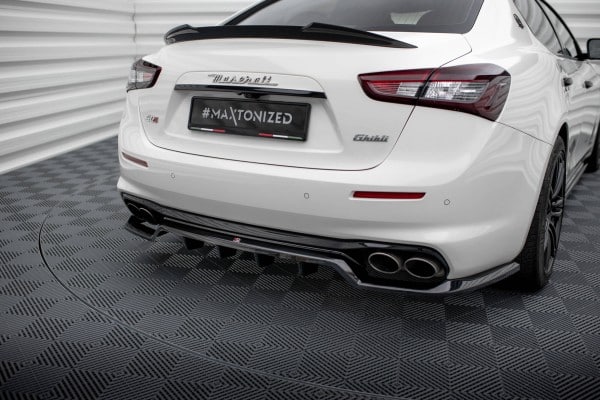 MAXTON DESIGN - Spoiler pod zadný nárazník V.2 MASERATI GHIBLI MK3 FACELIFT, Čierny lesk – Obrázok 5
