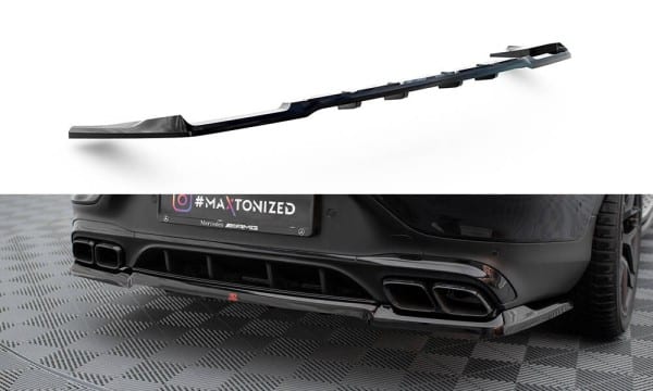 MAXTON DESIGN - Spoiler pod zadný nárazník MERCEDES-AMG GLC 63 SUV / COUPE X253 / C253, Čierny lesk
