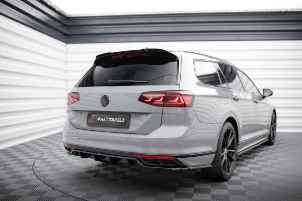 MAXTON DESIGN - Spoiler pod zadný nárazník VOLKSWAGEN PASSAT R-LINE B8 FACELIFT, Čierny lesk – Obrázok 4