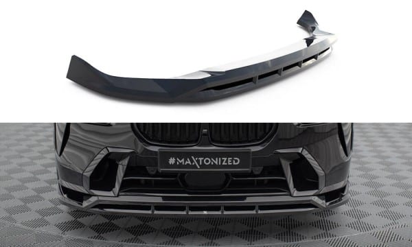 MAXTON DESIGN - Spoiler pod predný nárazník vhodné pre BMW X7 M-PACK G07 FACELIFT, Čierny lesk