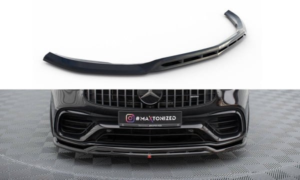 MAXTON DESIGN - Spoiler pod predný nárazník MERCEDES-AMG GLC 63 SUV / COUPE X253 / C253, Čierny lesk