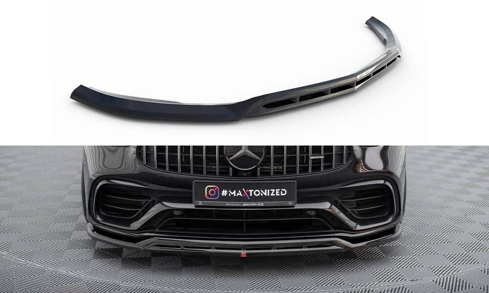MAXTON DESIGN - Spoiler pod predný nárazník MERCEDES-AMG GLC 63 SUV / COUPE X253 / C253, Čierny lesk