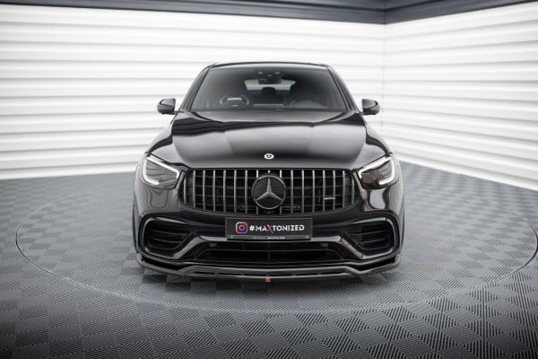 MAXTON DESIGN - Spoiler pod predný nárazník MERCEDES-AMG GLC 63 SUV / COUPE X253 / C253, Čierny lesk – Obrázok 4