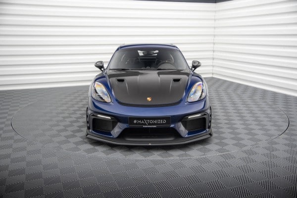 MAXTON DESIGN -Spoiler pod predný nárazník PORSCHE 718 CAYMAN GT4 RS 982C, Čierny lesk – Obrázok 2