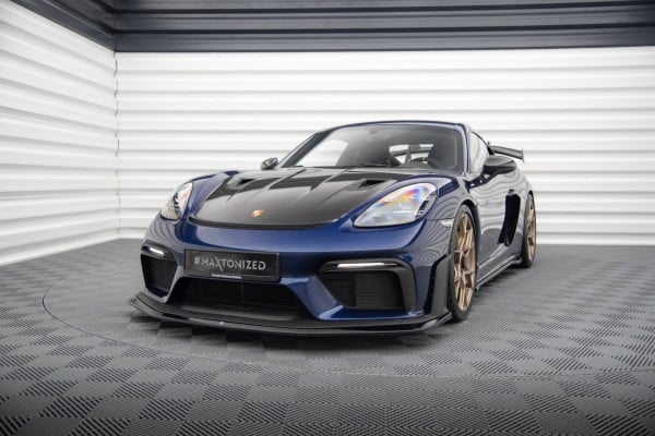 MAXTON DESIGN -Spoiler pod predný nárazník PORSCHE 718 CAYMAN GT4 RS 982C, Čierny lesk – Obrázok 6