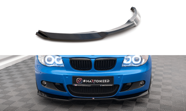 MAXTON DESIGN - Spoiler pod predný nárazník V.1 vhodné pre BMW 1 M-PACK E87 FACELIFT, Čierny lesk