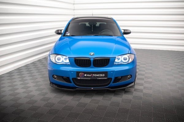 MAXTON DESIGN - Spoiler pod predný nárazník V.1 vhodné pre BMW 1 M-PACK E87 FACELIFT, Čierny lesk – Obrázok 3