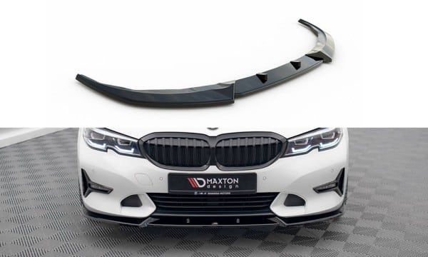 MAXTON DESIGN - Spoiler pod predný nárazník V.1 vhodné pre BMW 3 SPORT LINE G20 / G21 ,Čierny lesk