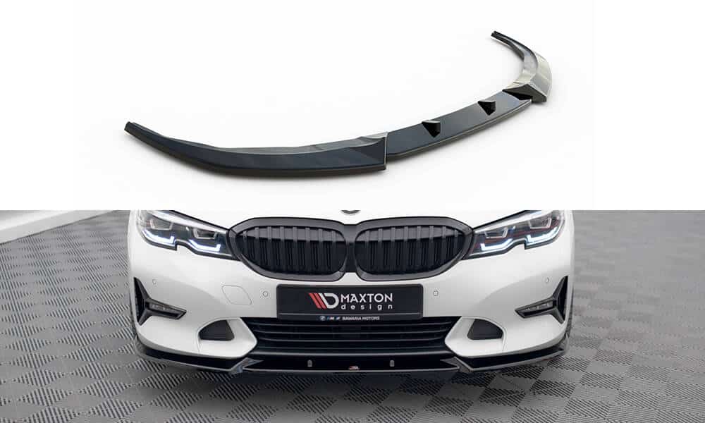 MAXTON DESIGN - Spoiler pod predný nárazník V.1 vhodné pre BMW 3 SPORT LINE G20 / G21 ,Čierny lesk