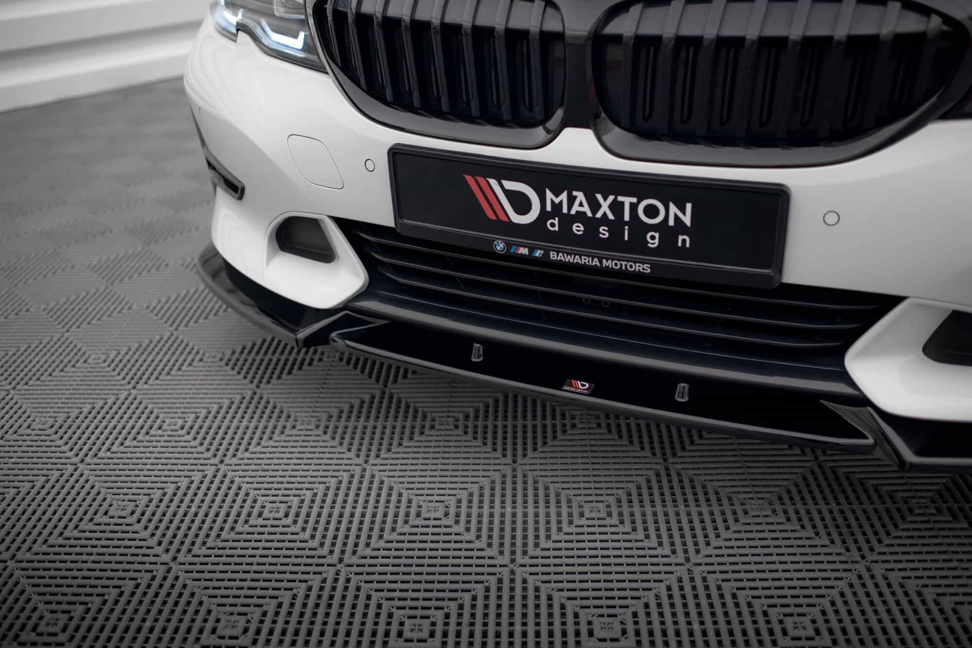 MAXTON DESIGN - Spoiler pod predný nárazník V.1 vhodné pre BMW 3 SPORT LINE G20 / G21 ,Čierny lesk – Obrázok 3
